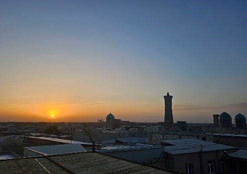 Coucher de soleil en Ouzbékistan
